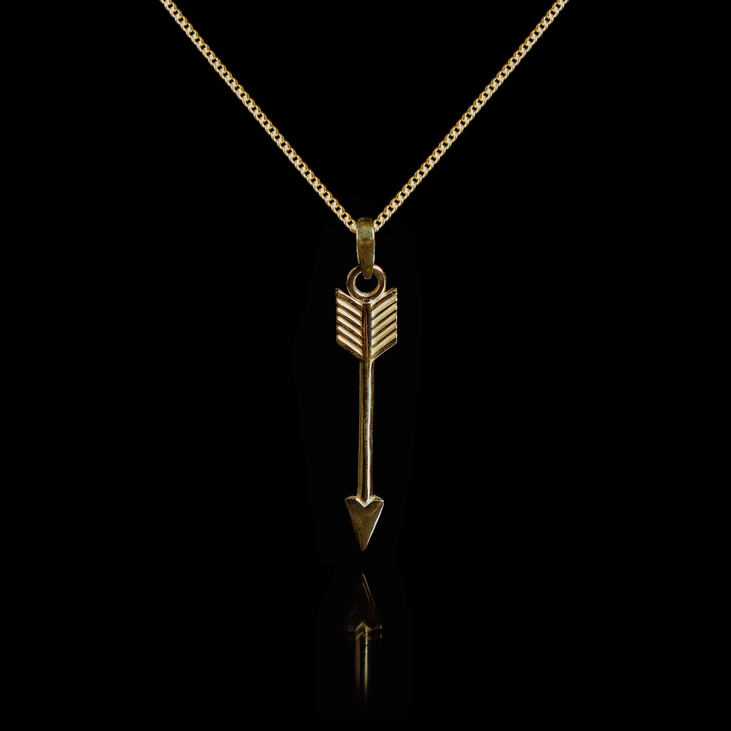 Colar de Prata Arrow Banhado a Ouro