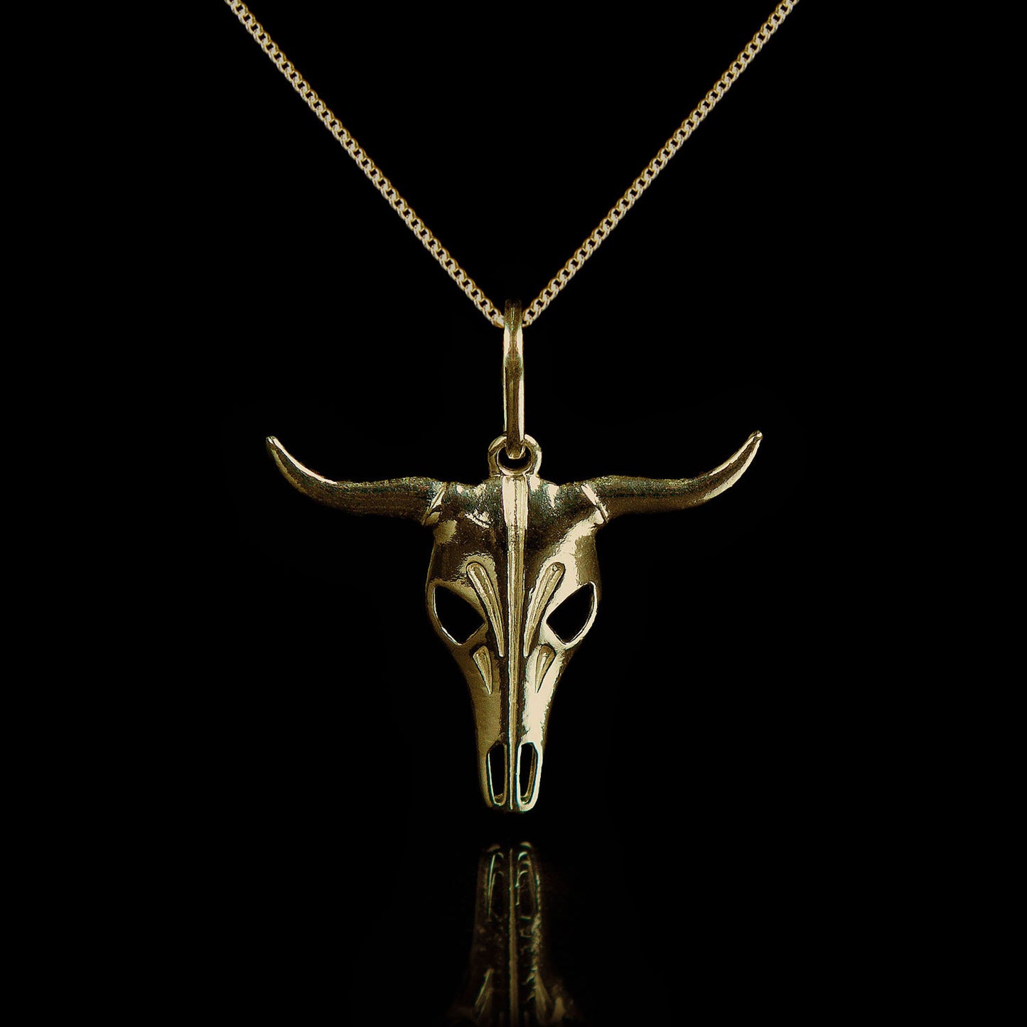 Old Siller - Colar de Prata Bull Banhado a Ouro