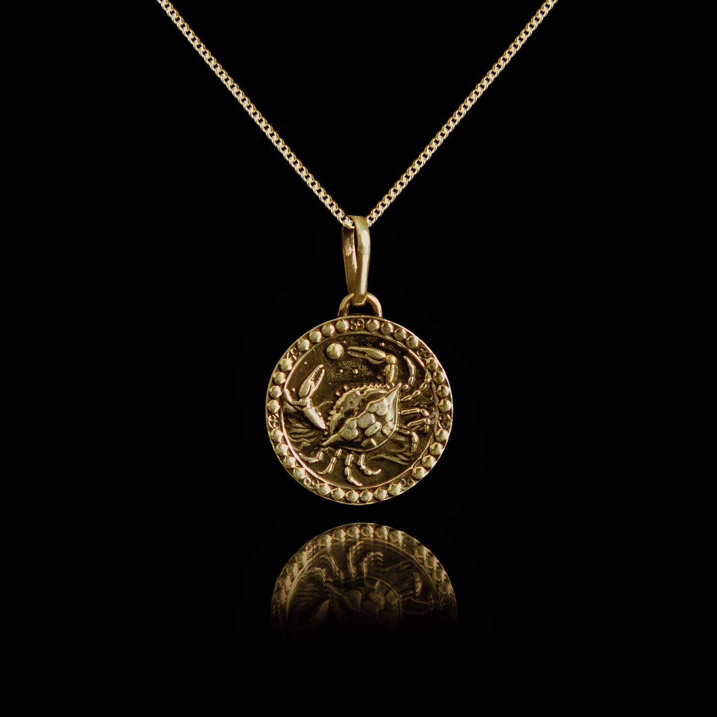 Old Siller - Colar de Prata Cancer Banhado a Ouro (1)