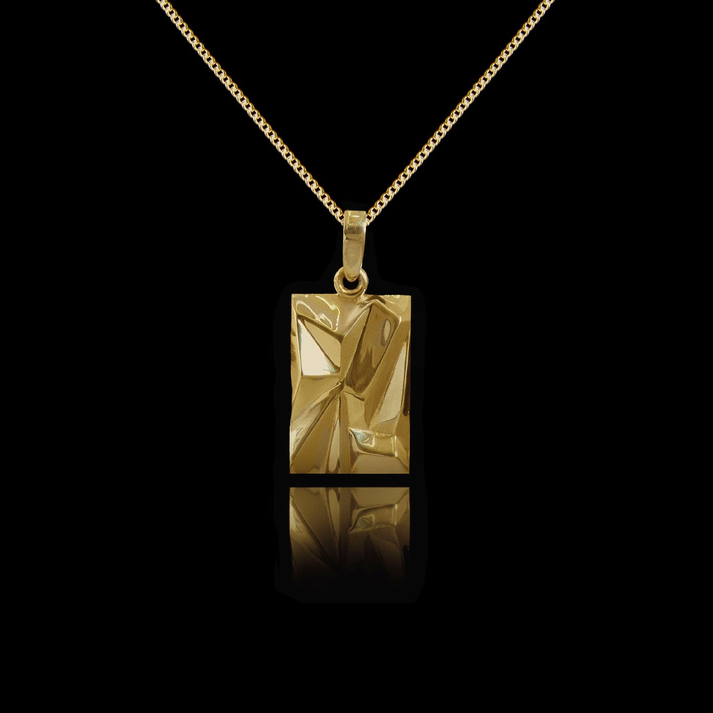 Colar de Prata Impact Banhado a Ouro - Frente