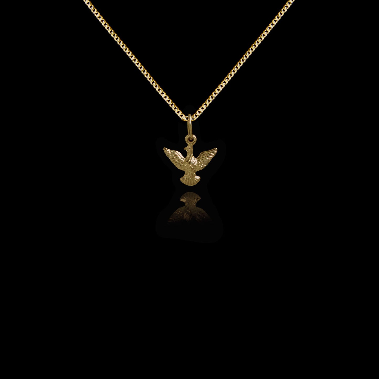 Colar de Prata Peace Mini Banhado a Ouro