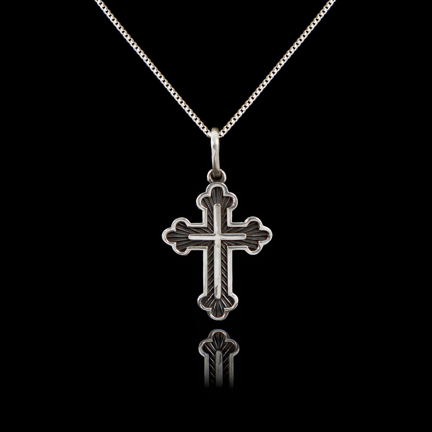 Colar de Prata Russian Cross