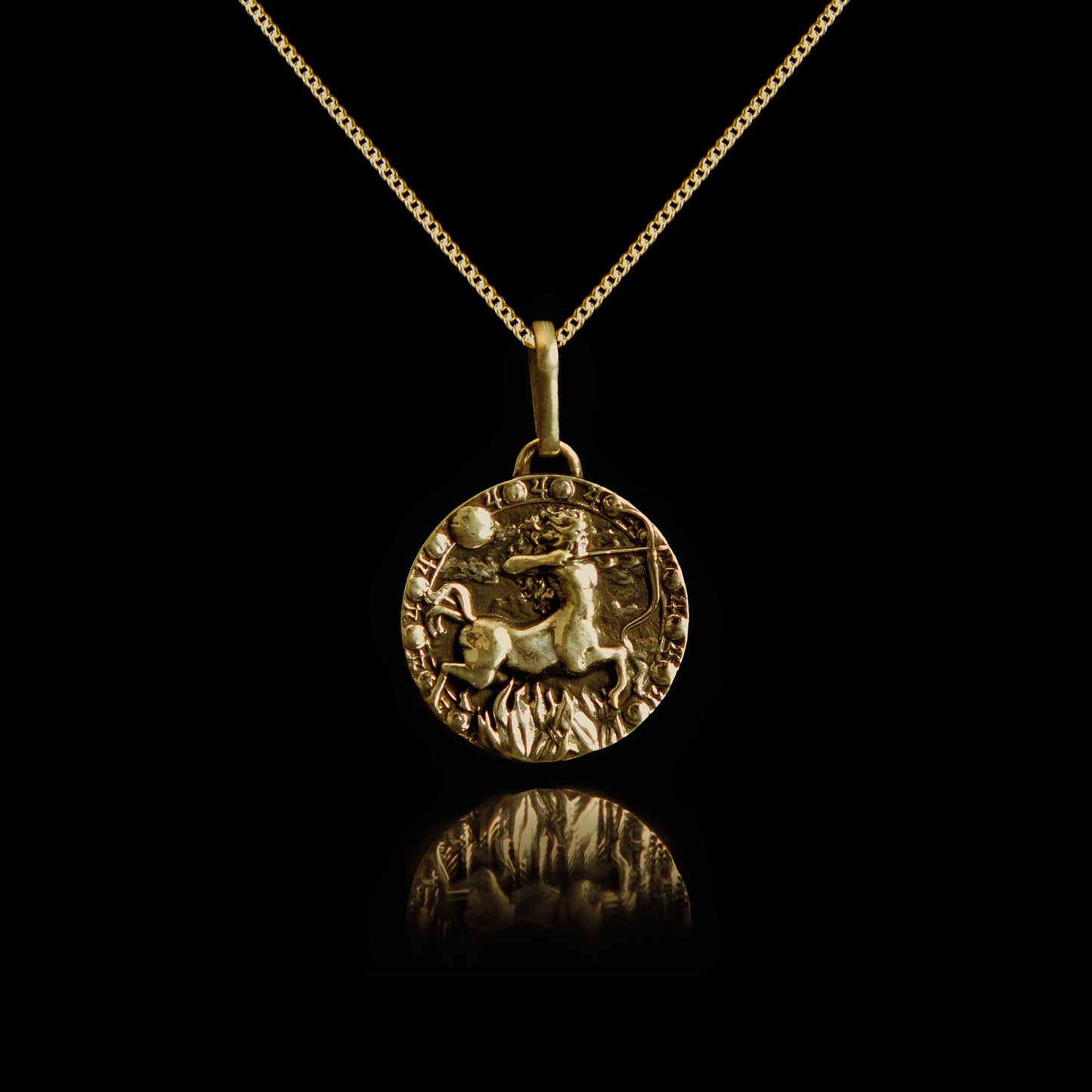 Colar de Prata Sagittarius Banhado a Ouro