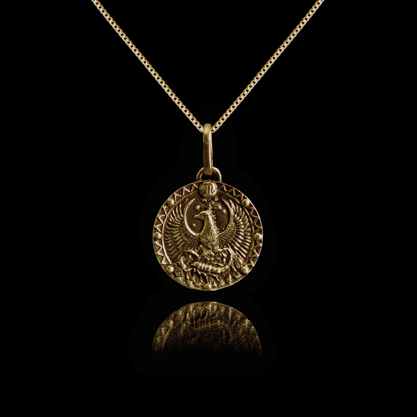 Colar de Prata Scorpio Banhado a Ouro