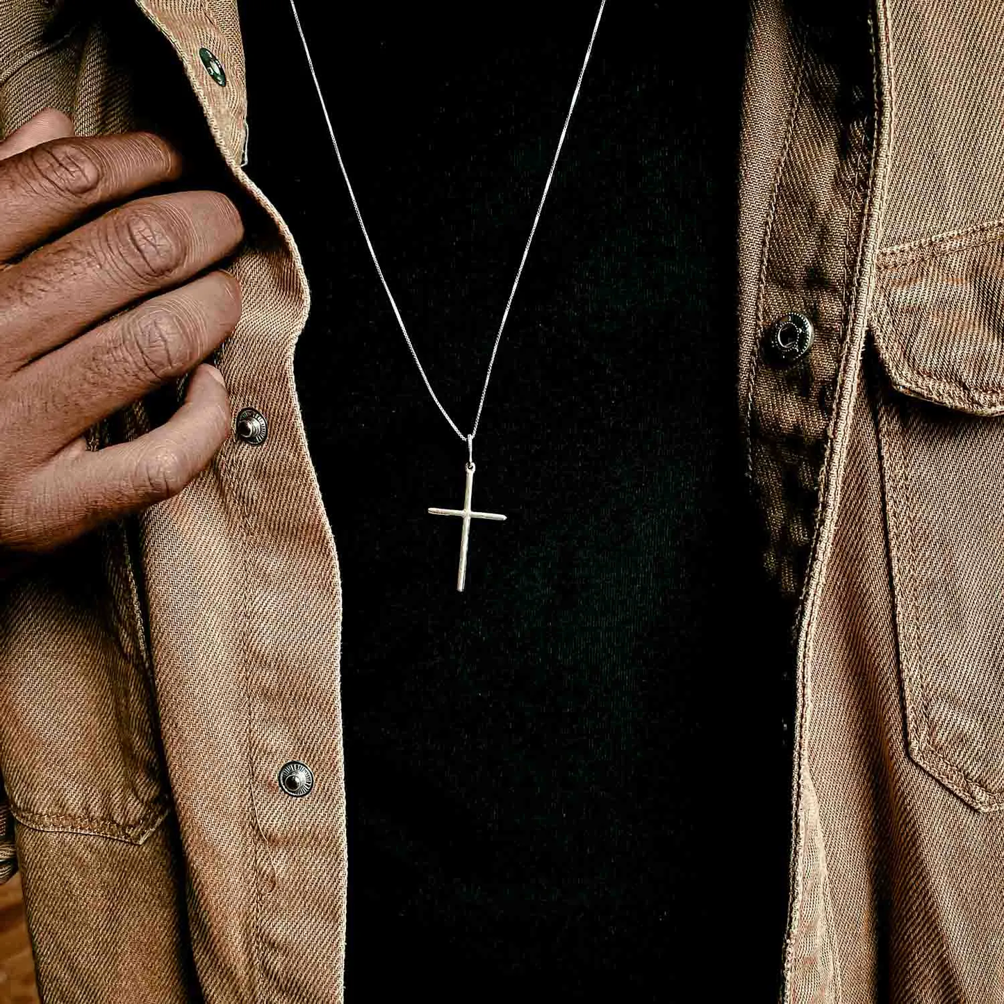 Colar de Prata Cross Medium