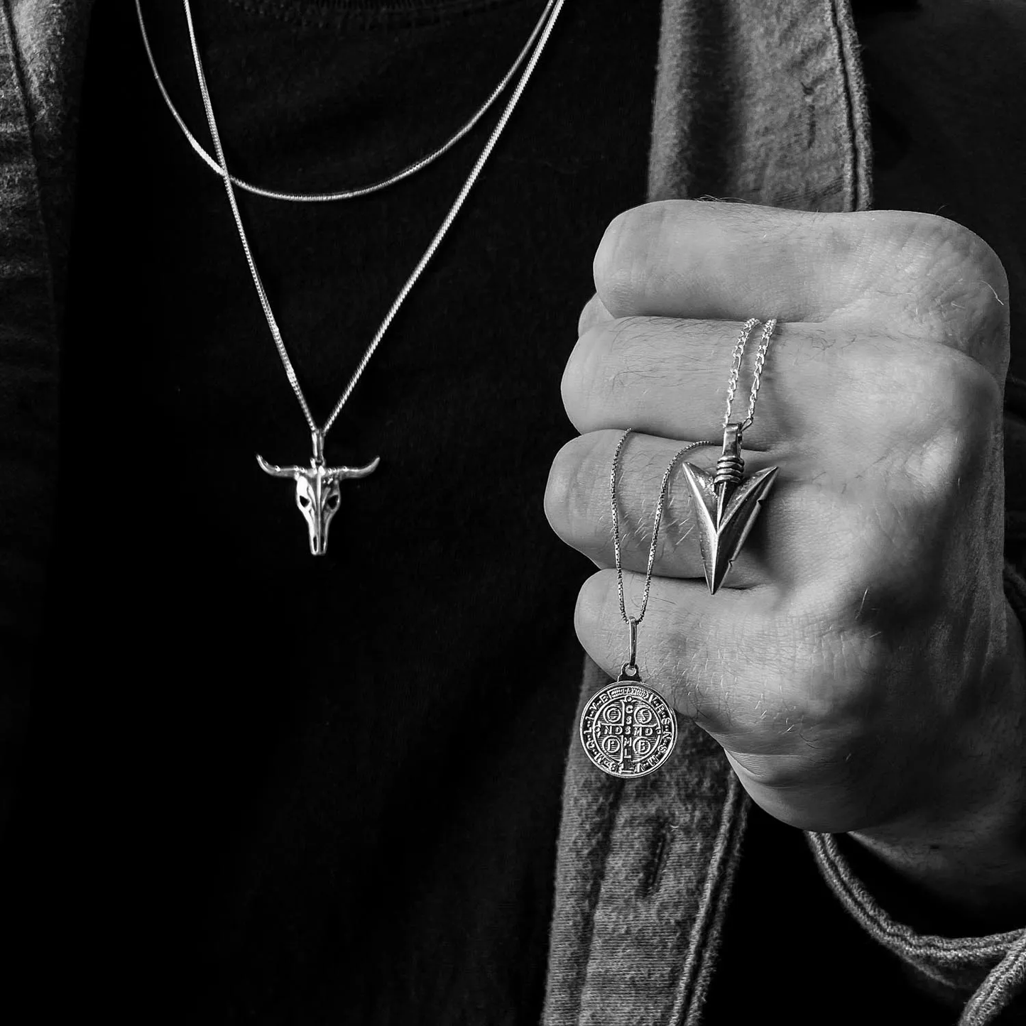 Colar de Prata Medal SB