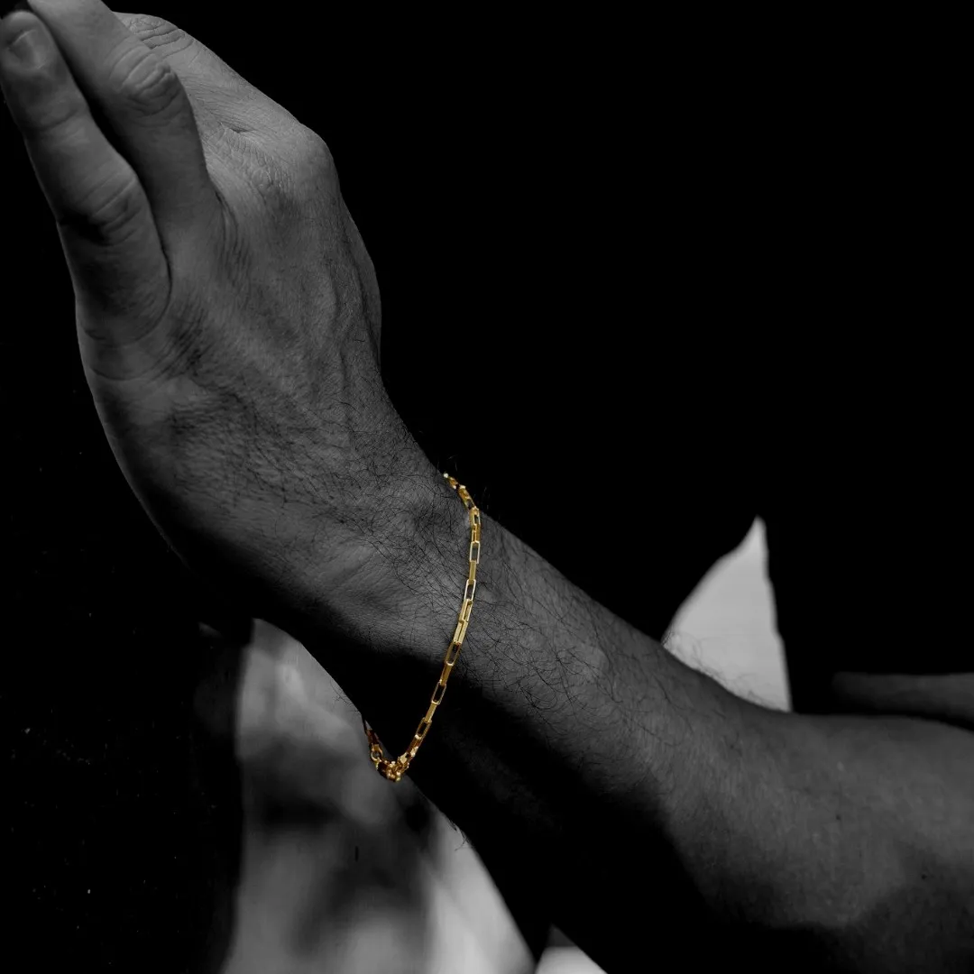 Pulseira de Prata Cartier Slim Banhada a Ouro