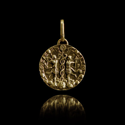 Amuleto de Prata Gemini Banhado a Ouro | Old Siller