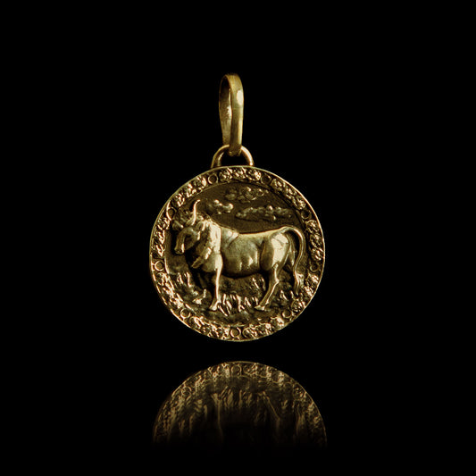 Amuleto de Prata Taurus Banhado a Ouro