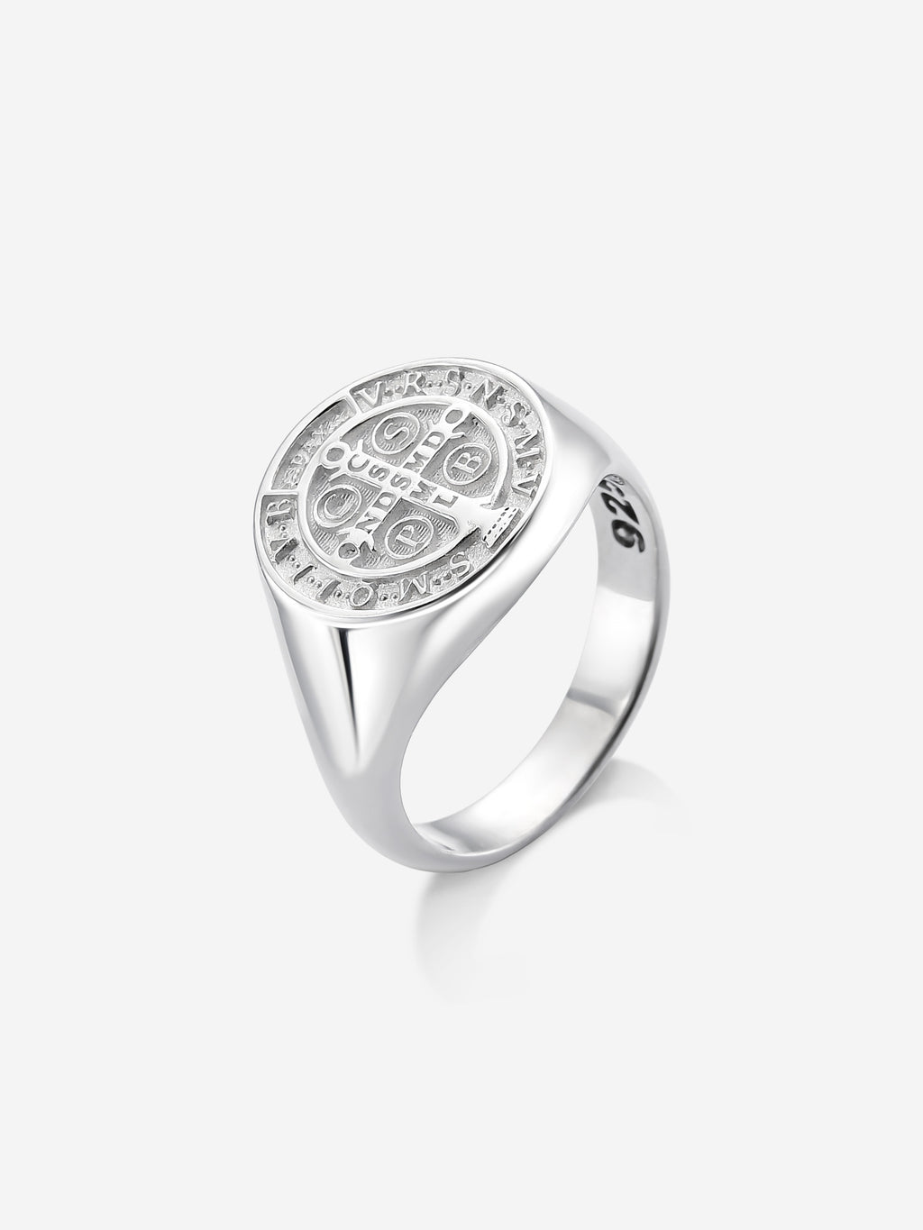 Anel Medal SB Medalha de São Bento em Prata 925