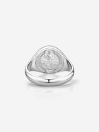 Anel Medal SB Medalha de São Bento em Prata 925