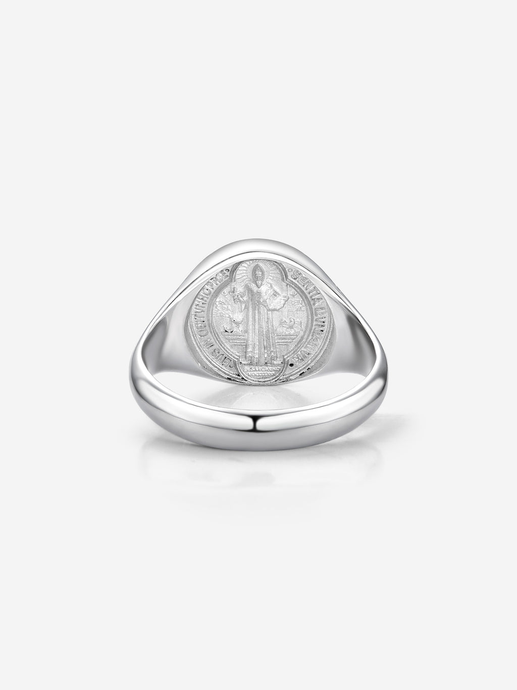 Anel Medal SB Medalha de São Bento em Metal banhado a Prata