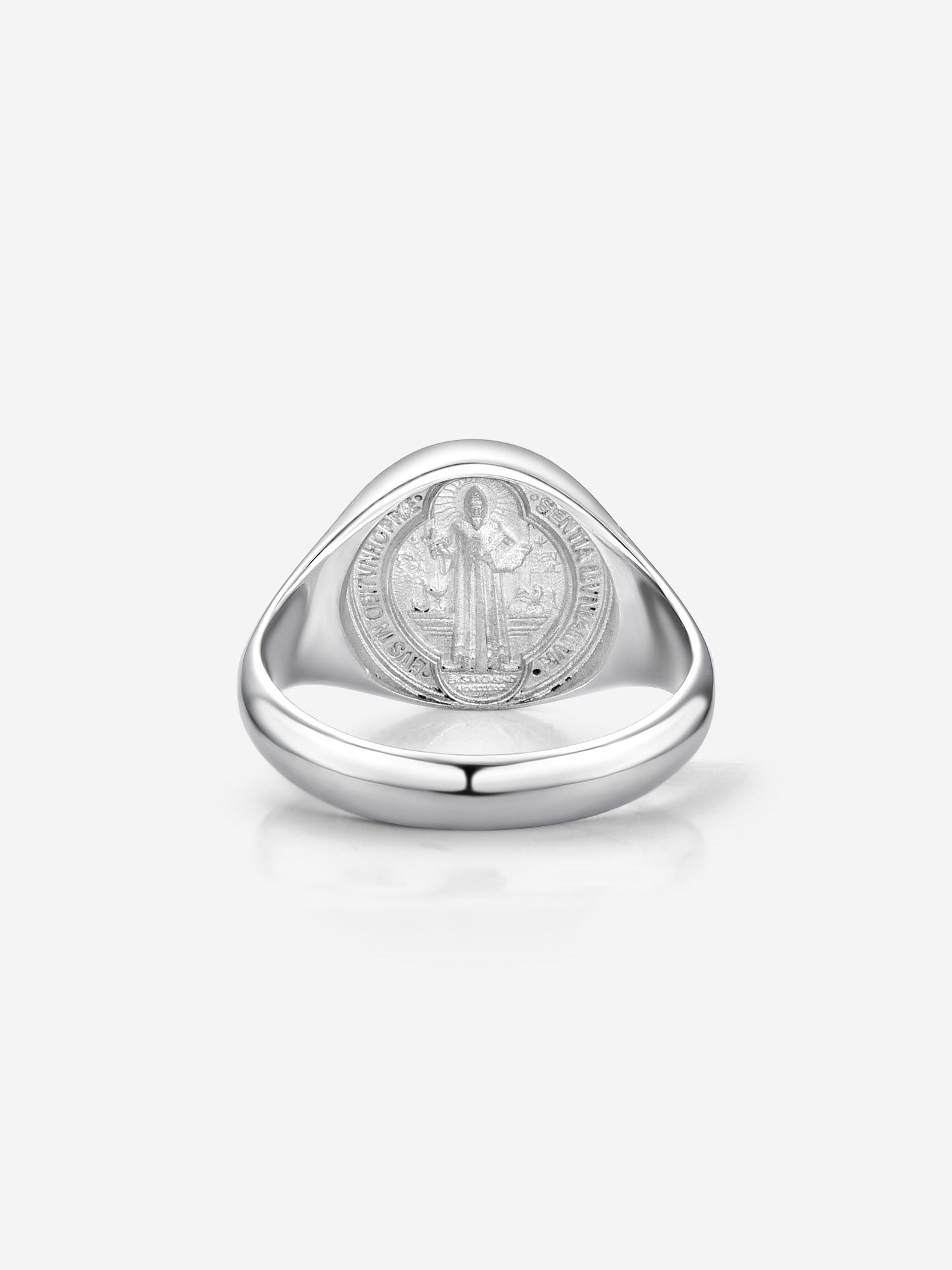 Anel Medal SB Medalha de São Bento em Metal banhado a Prata