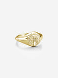 Anel Medal SB Slim Medalha de São Bento em Prata 925 banhada a Ouro 18K
