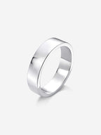 Anel Simple minimalista em Metal banhado a Prata