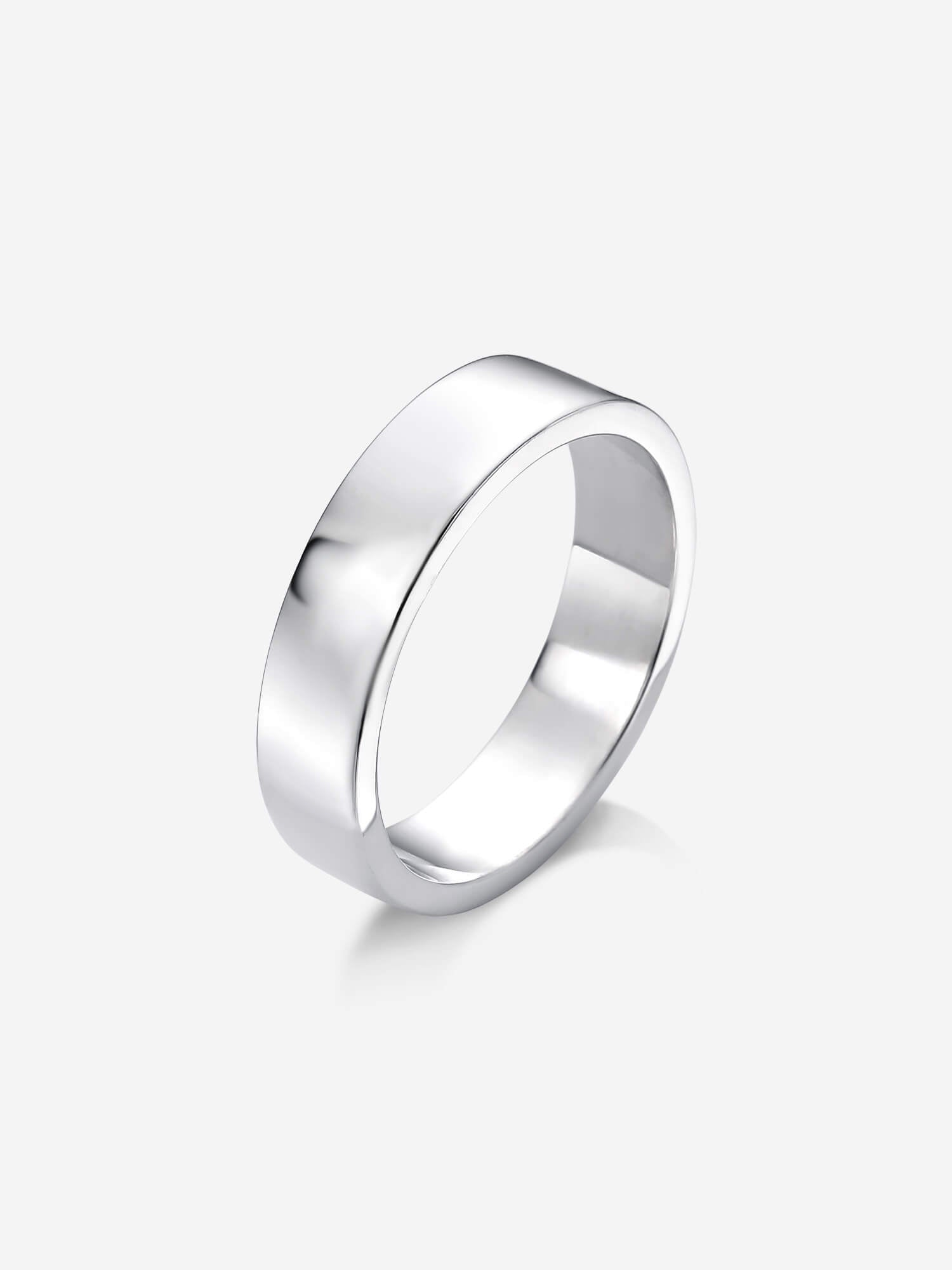Anel Simple minimalista em Metal banhado a Prata