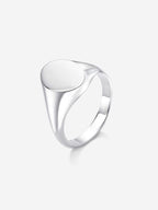 Anel Victory oval em metal banhado a Prata