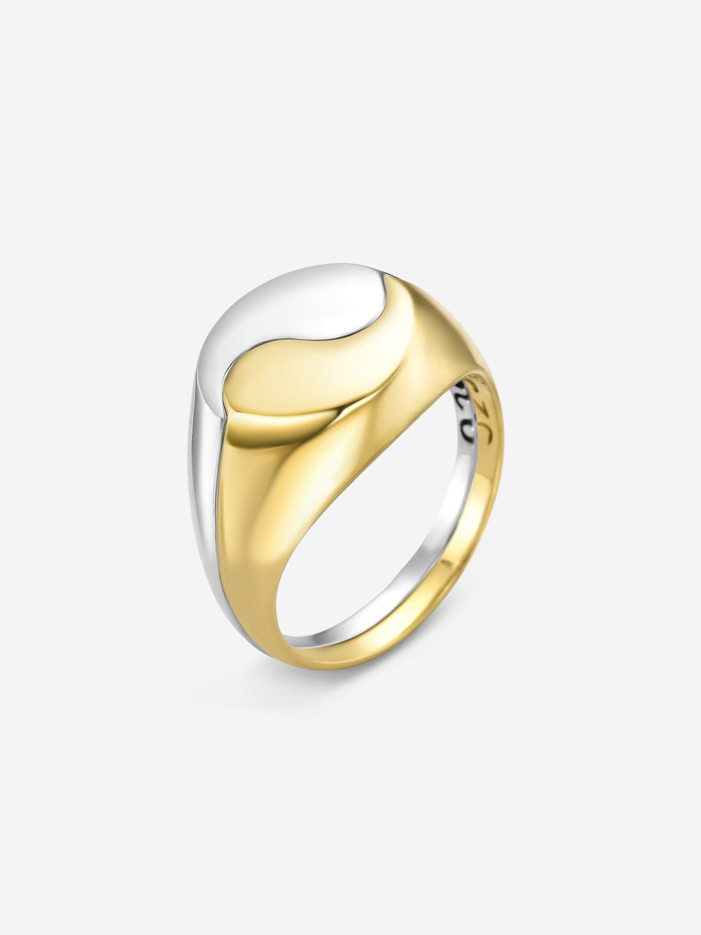 MATERIAL: PRATA E OURO | Anel Dark-Light em Prata 925 e Ouro 18K