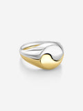 MATERIAL: PRATA E OURO | Anel Dark-Light em Prata 925 e Ouro 18K