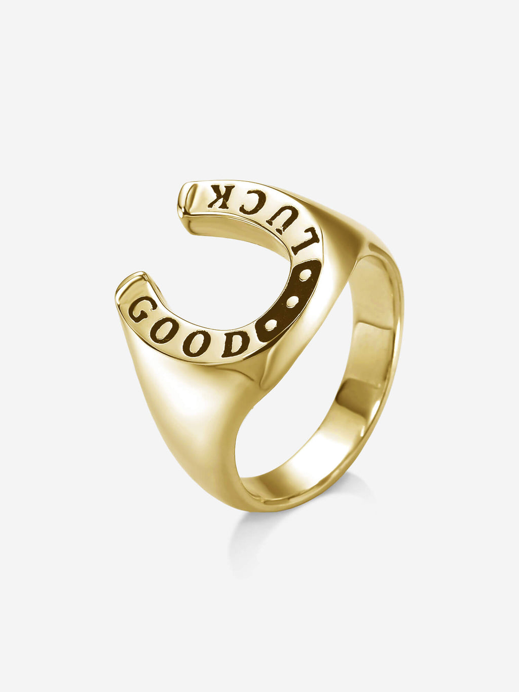 Anel Good Luck — Prata 925 banho em Ouro