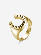 Anel Good Luck — Prata 925 banho em Ouro