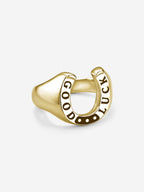 Anel Good Luck — Prata 925 banho em Ouro