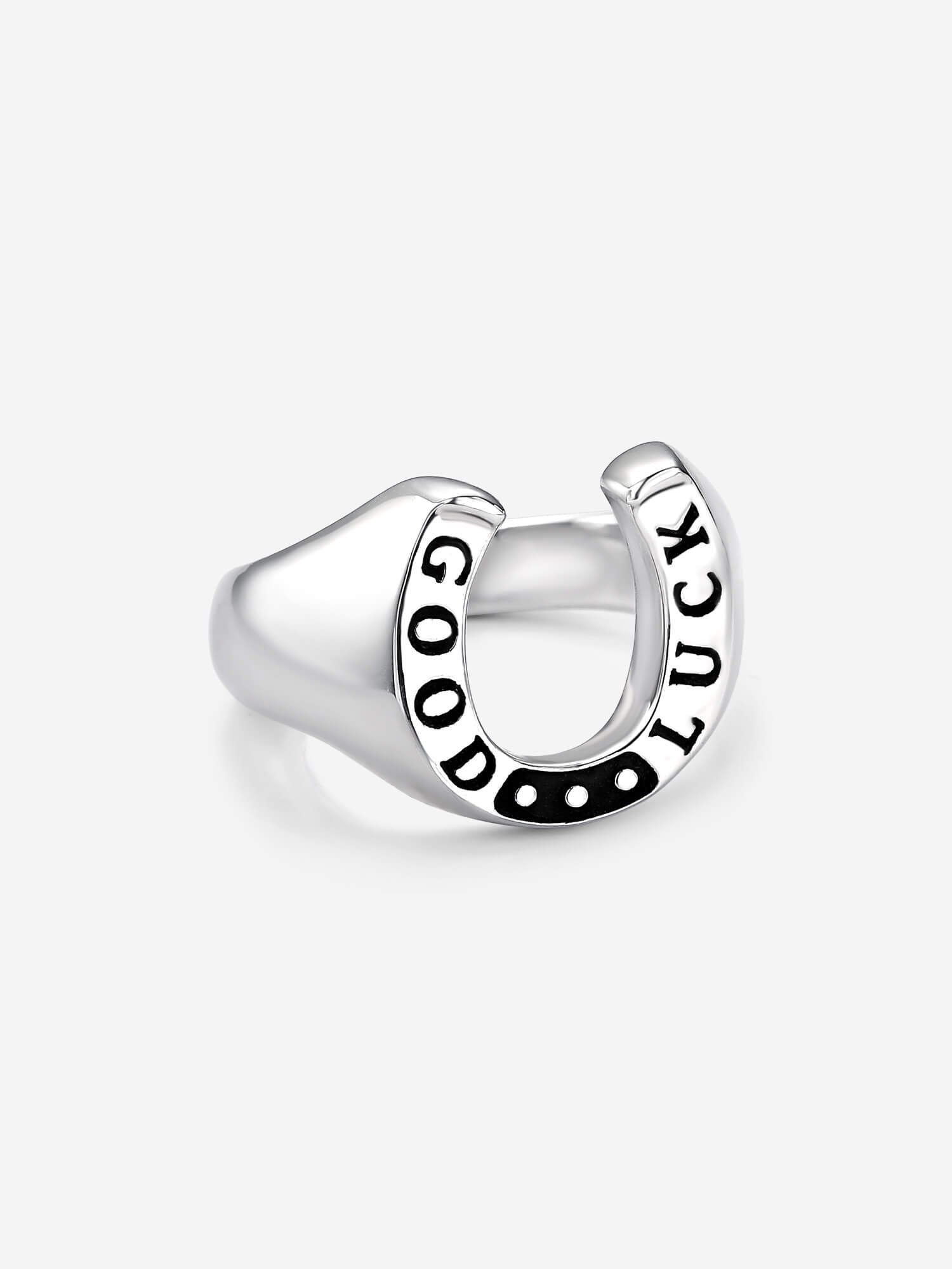 Anel Good Luck — Prata 925 Oxidada