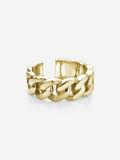 MATERIAL: PRATA BANHADA A OURO | Anel Grumet Large em Prata 925 banhada a Ouro 18k