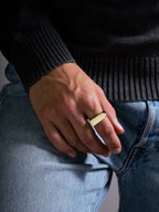 MATERIAL: PRATA BANHADA A OURO | Anel Hill em Prata 925 banhada a Ouro 18k