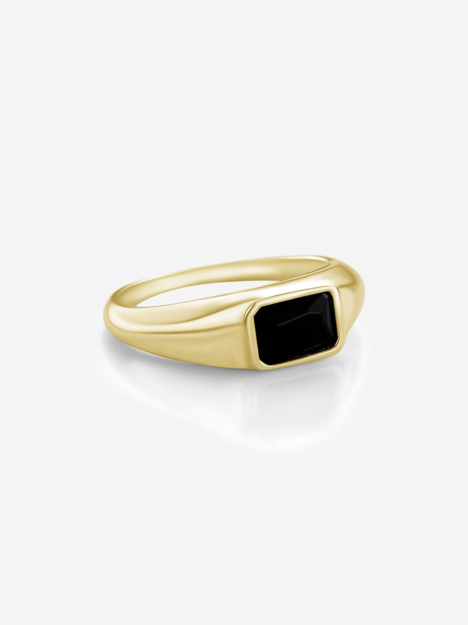 MATERIAL: PRATA BANHADA A OURO | Anel Noir em Prata 925 banhada a Ouro 18k