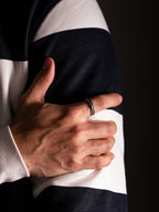 MATERIAL: PRATA OXIDADA | Anel Rome Medium em Prata 925 Oxidada