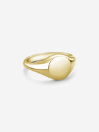 Anel Round — Prata 925 banho em Ouro