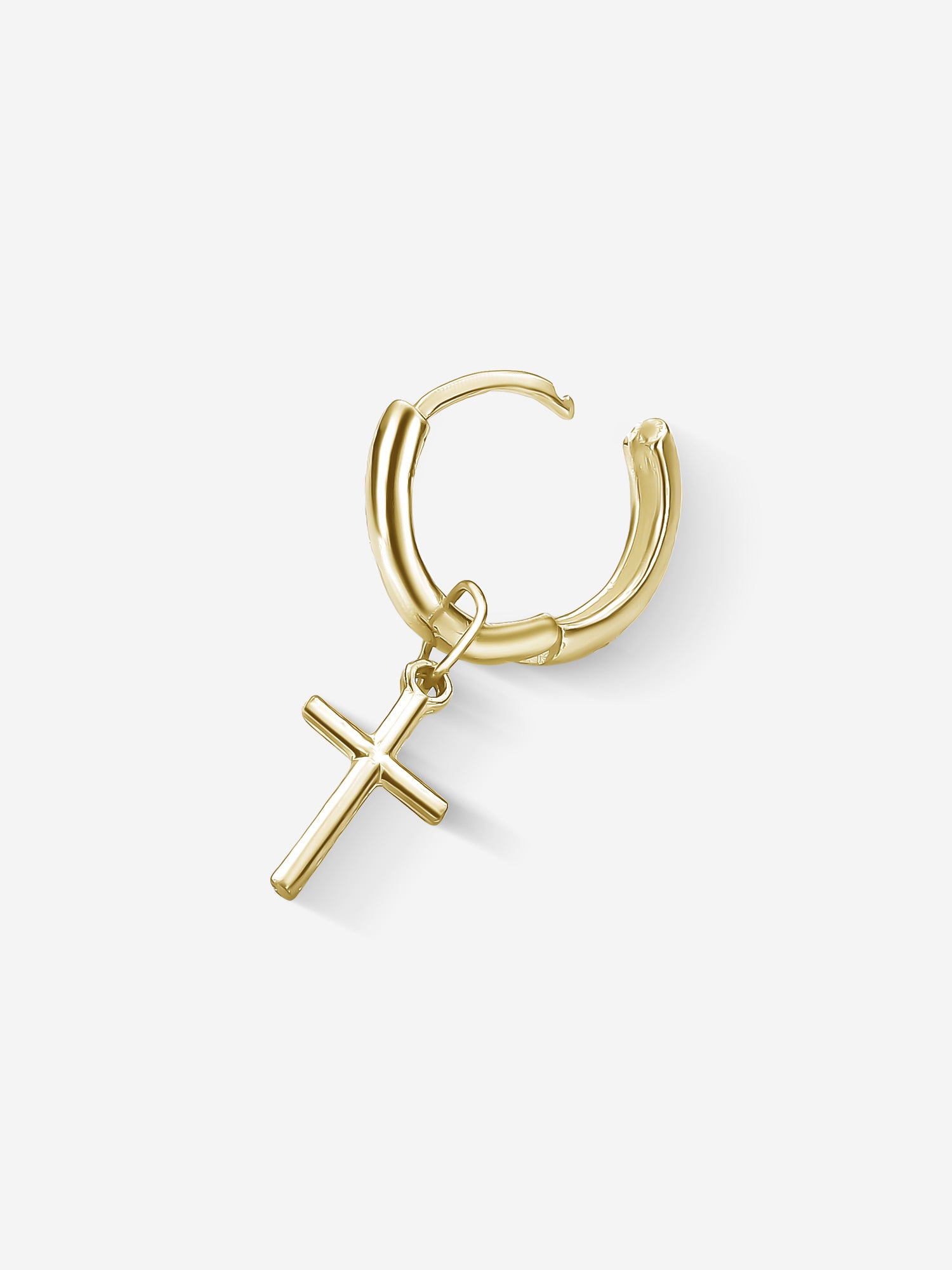 MATERIAL: PRATA BANHADA A OURO | Argola Cross Slim em Prata 925 banhada a Ouro 18k