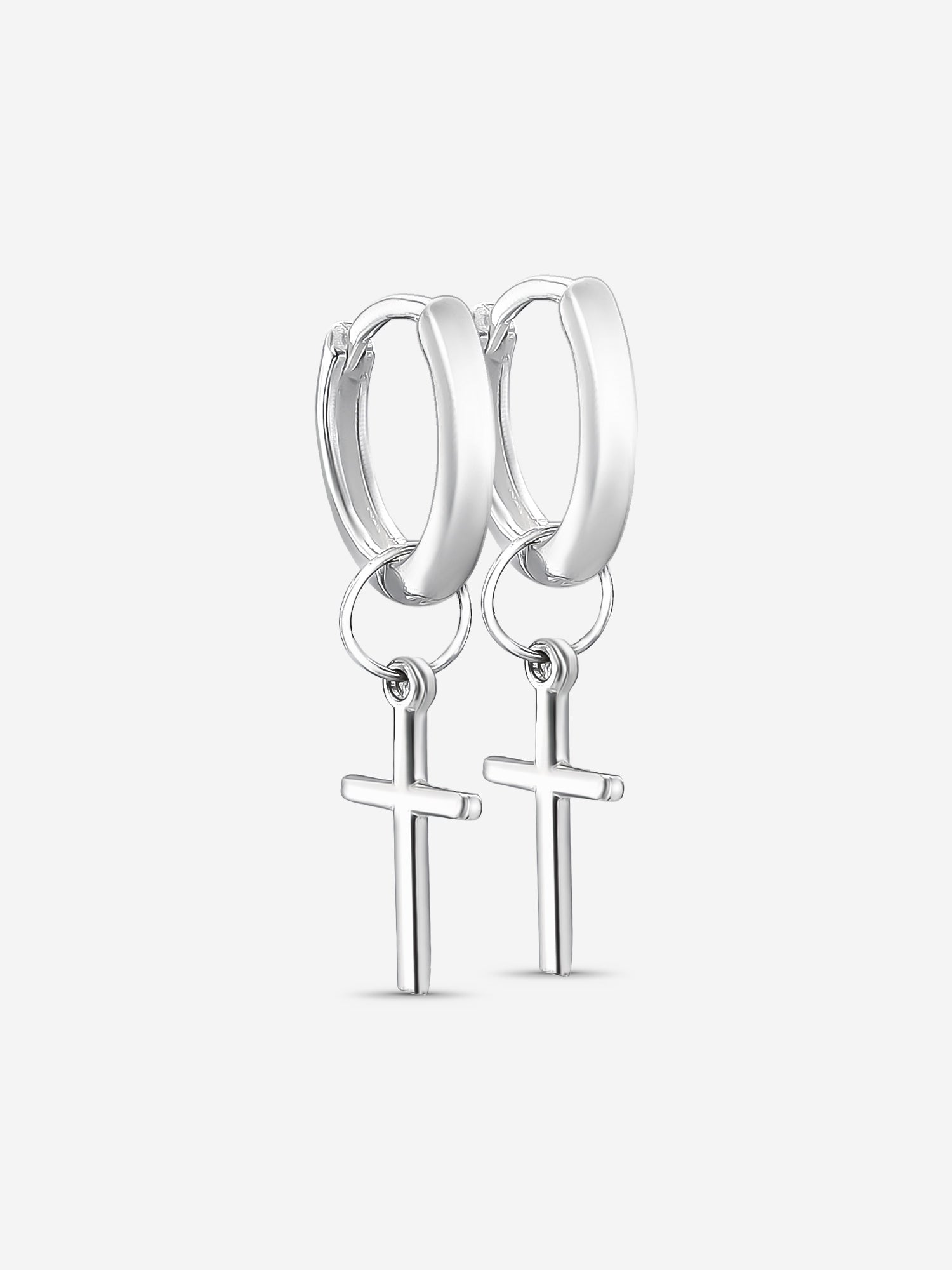 MATERIAL: PRATA | Argola Cross Slim em Prata 925