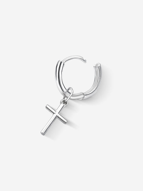 MATERIAL: PRATA | Argola Cross Slim em Prata 925