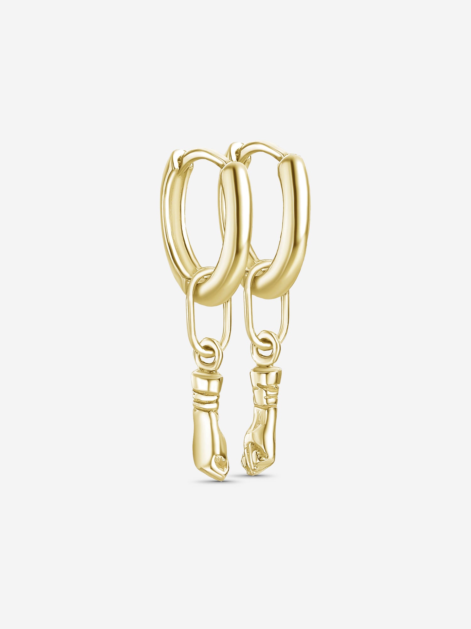 MATERIAL: PRATA BANHADA A OURO | Argola Luck em Prata 925 banhada a Ouro 18k