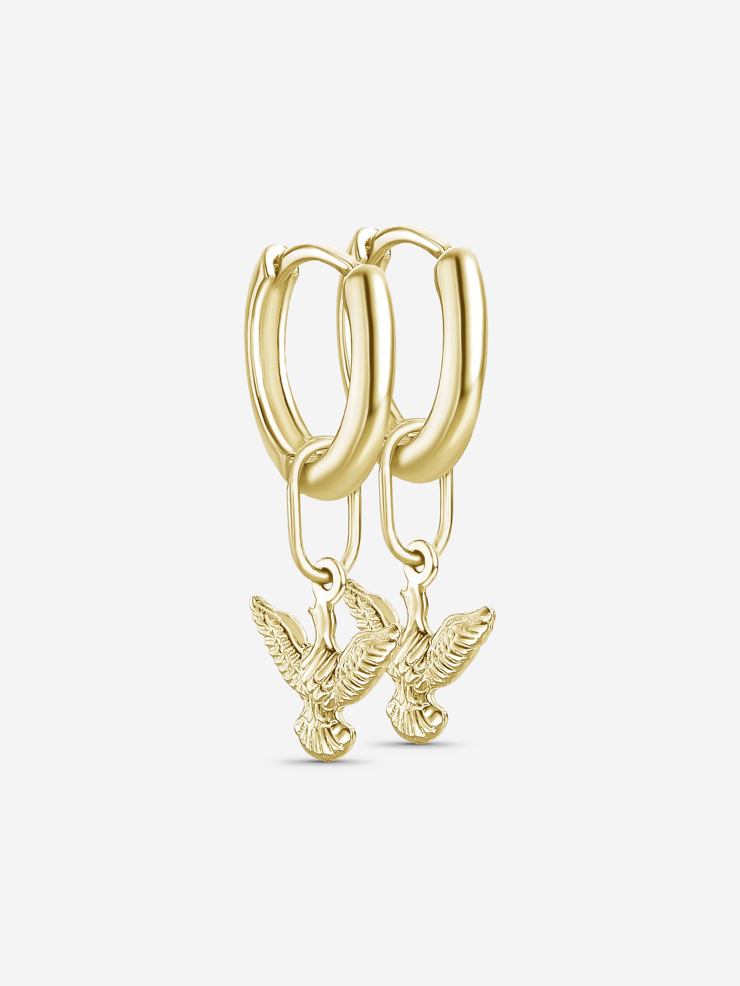 MATERIAL: PRATA BANHADA A OURO | Argola Peace em Prata 925 banhada a Ouro 18k