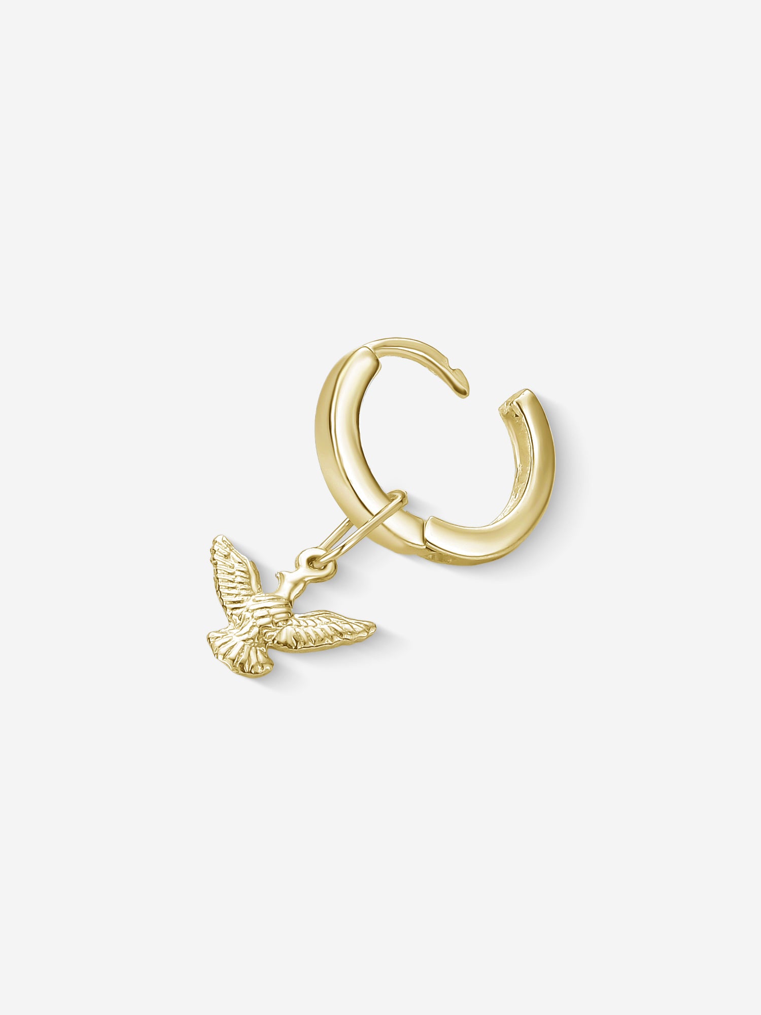 MATERIAL: PRATA BANHADA A OURO | Argola Peace em Prata 925 banhada a Ouro 18k