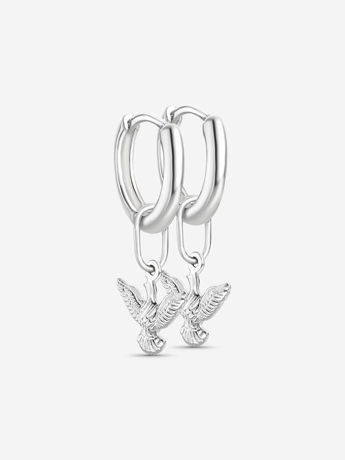 MATERIAL: PRATA | Argola Peace em Prata 925