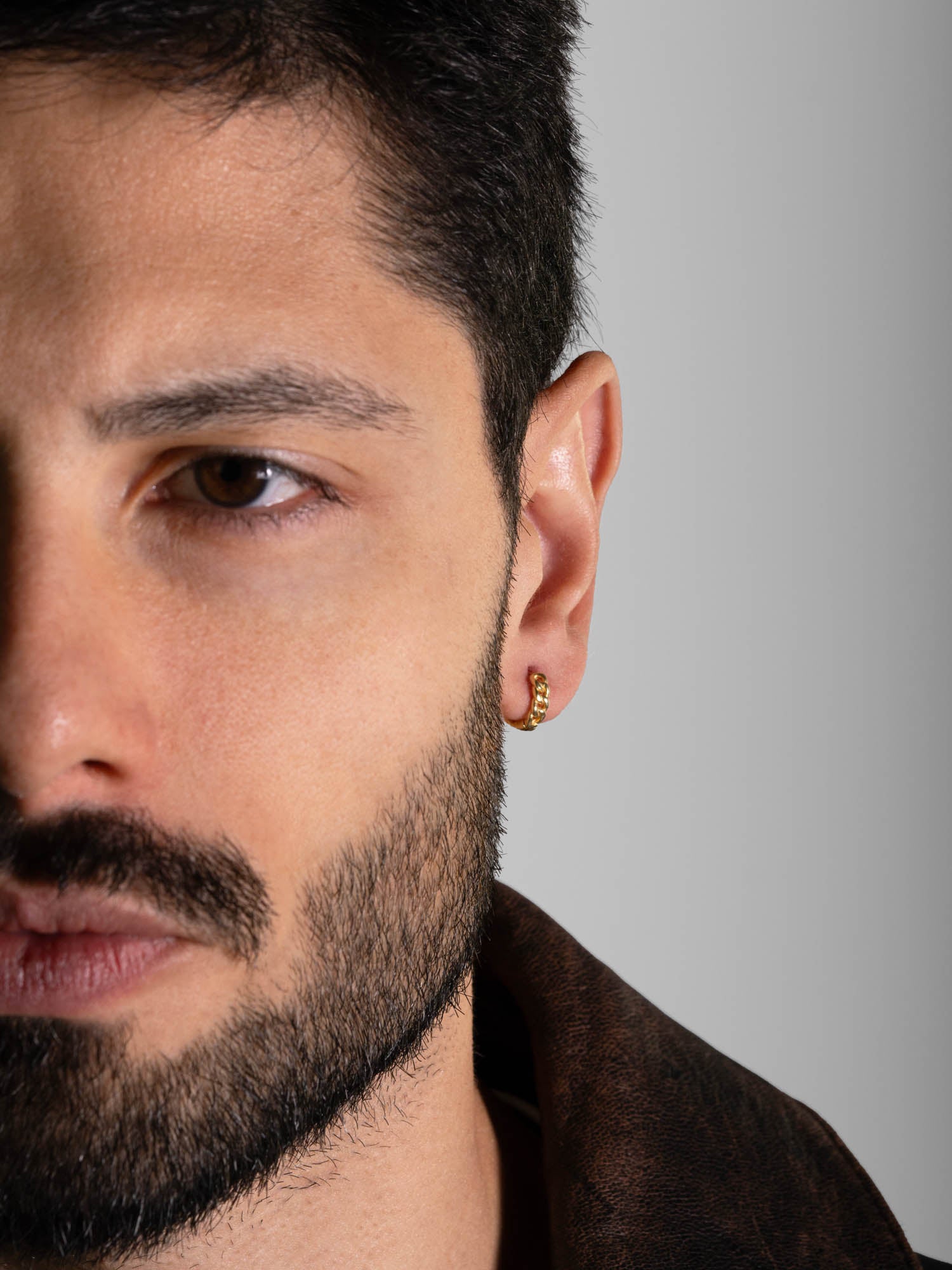 MATERIAL: PRATA BANHADA A OURO | Argola Rope Slim Ouro