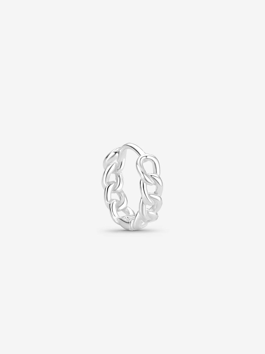 MATERIAL: PRATA | Argola Rope Slim em Prata 925