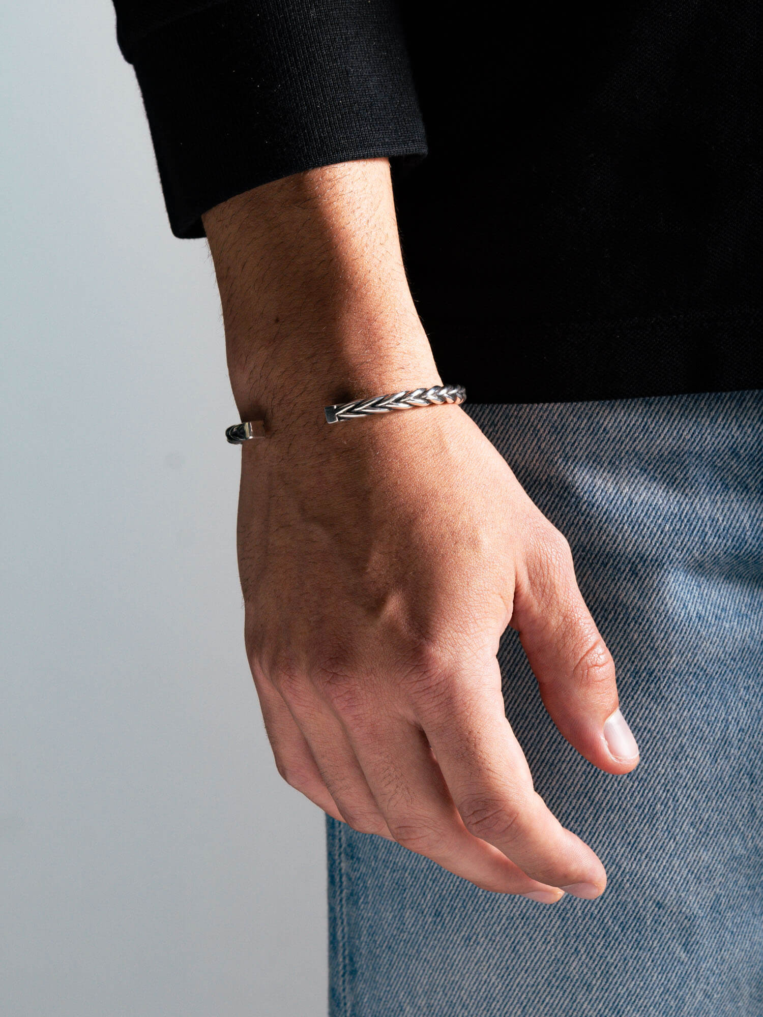 MATERIAL: PRATA OXIDADA | Bracelete Rome Medium em Prata 925 Oxidada