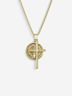 MATERIAL: PRATA BANHADA A OURO | Colar Cross e Medal SB em Prata 925 banhada a Ouro 18k