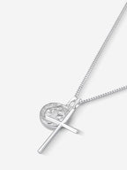 MATERIAL: PRATA | Colar Cross Medal SB em Prata 925