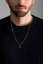 MATERIAL: PRATA BANHADA A OURO |  Colar Dagger PRATA BANHADA A OURO Modelo em Prata 925