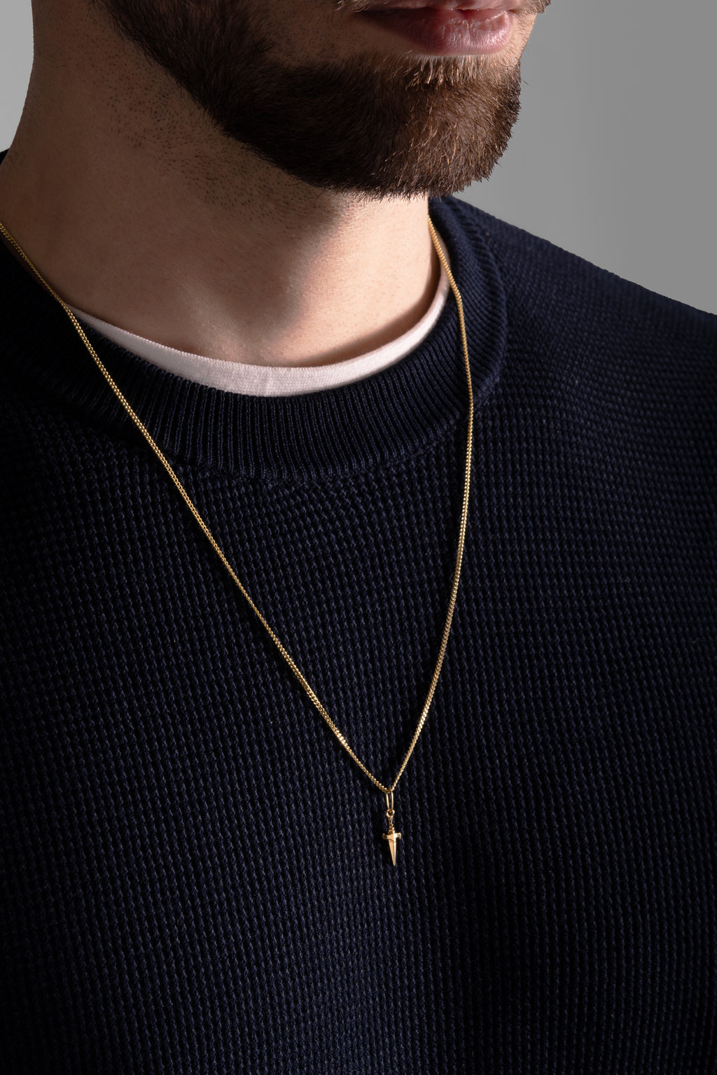 MATERIAL: PRATA BANHADA A OURO |  Colar Dagger PRATA BANHADA A OURO Modelo em Prata 925