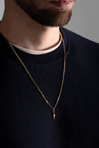 MATERIAL: PRATA BANHADA A OURO |  Colar Dagger PRATA BANHADA A OURO Modelo em Prata 925