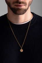 MATERIAL: PRATA BANHADA A OURO |  Colar Medal Sb PRATA BANHADA A OURO Modelo em Prata 925