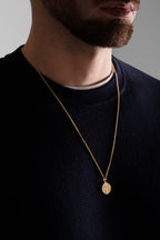 MATERIAL: PRATA BANHADA A OURO |  Colar Medal Sb PRATA BANHADA A OURO Modelo em Prata 925