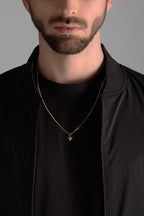 MATERIAL: PRATA BANHADA A OURO |  Colar Peace Mini PRATA BANHADA A OURO Modelo em Prata 925